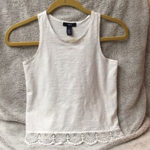 White lace tank